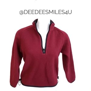 Eastern Mountain Sports 1/4 Zip Small Red Sweater